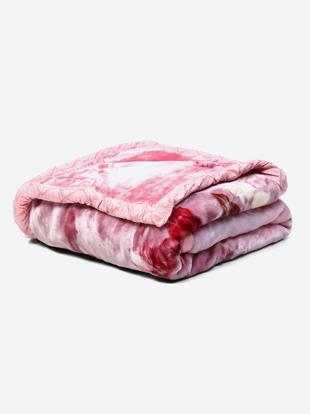 Floral Print Single Bed 852 GSM Blanket for Heavy Winter -2 Ply (Weight 3 kg)