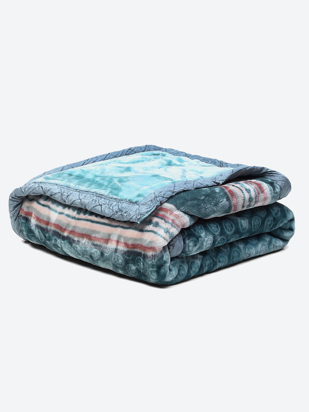 Floral Print Single Bed 852 GSM Blanket for Heavy Winter -2 Ply (Weight 3 kg)