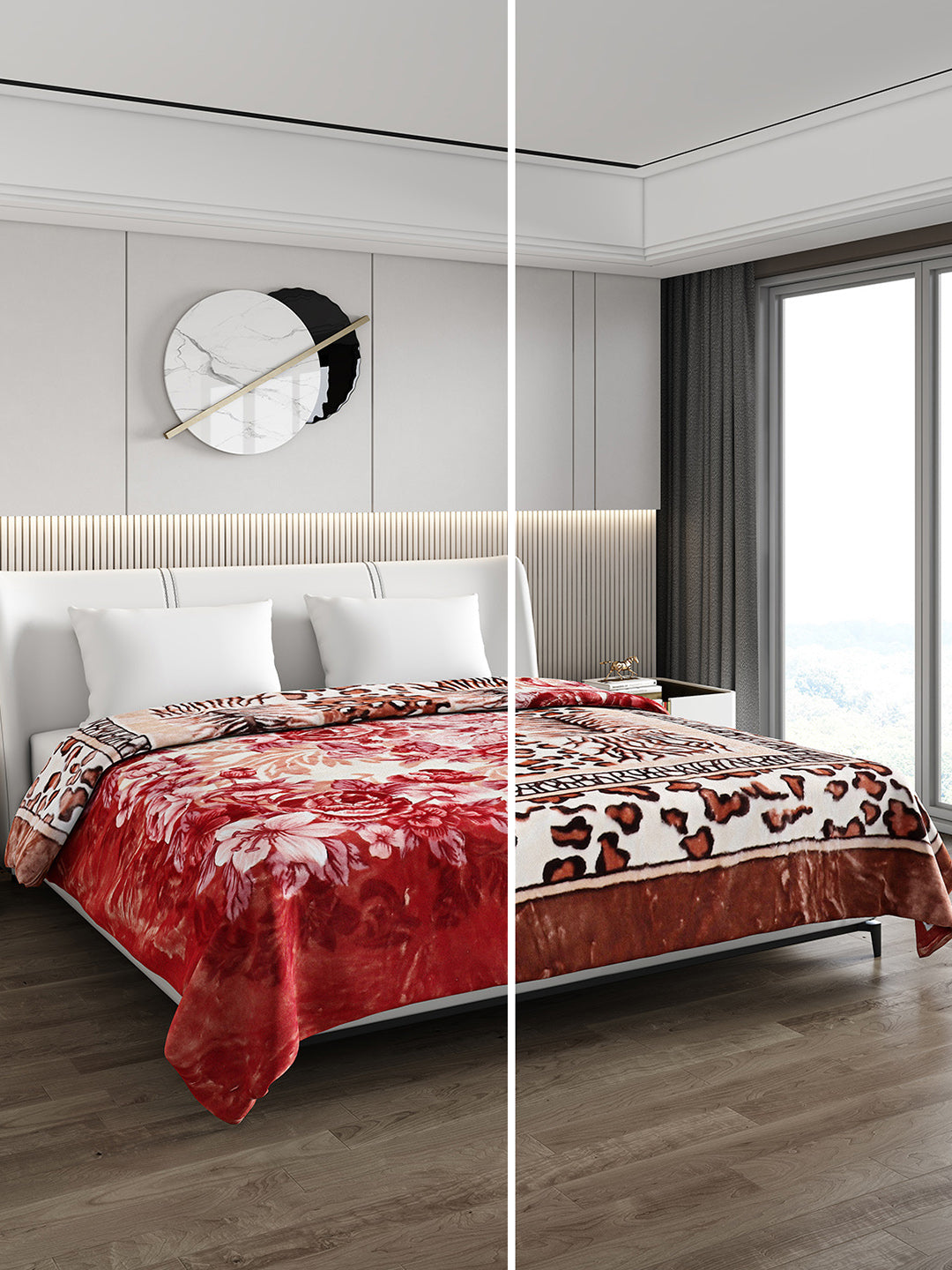 Printed Double Bed Reversible Blanket 2 Ply, 757 GSM, 4 kg (Super Star)