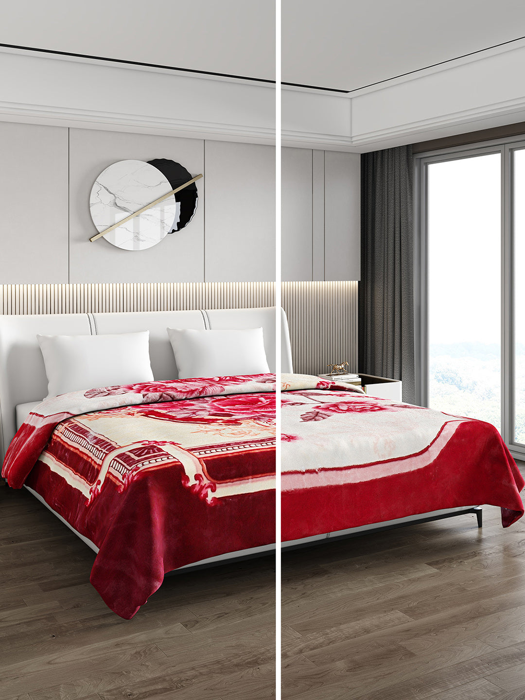 Printed Double Bed Reversible Blanket 2 Ply, 757 GSM, 4 kg (Super Star)