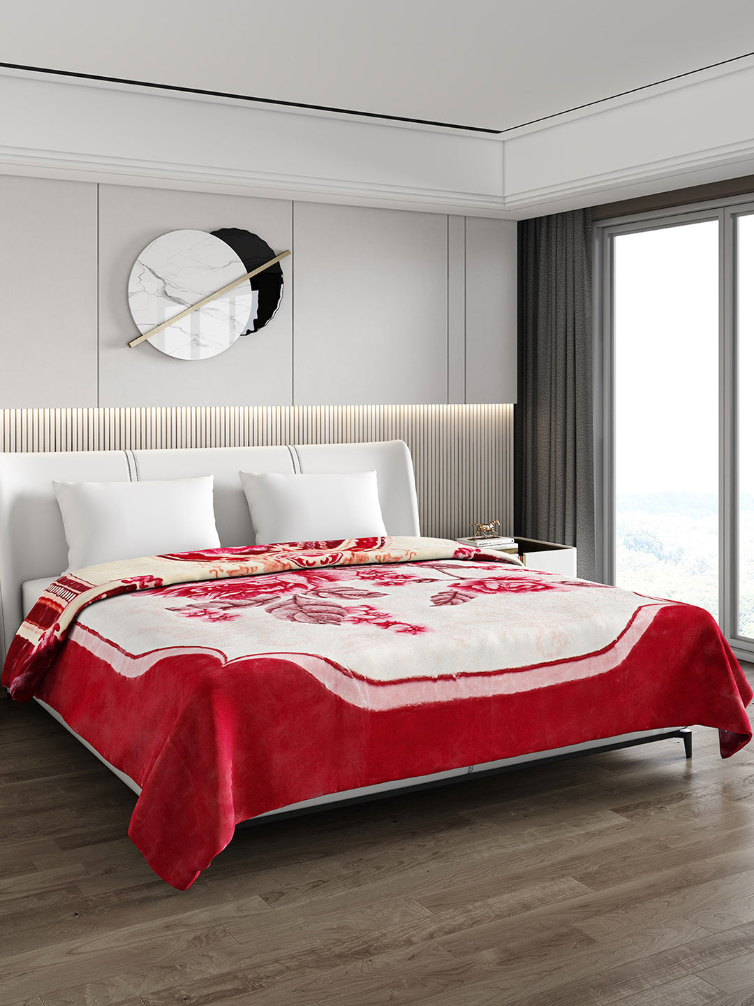 Printed Double Bed Reversible Blanket 2 Ply, 757 GSM, 4 kg (Super Star)