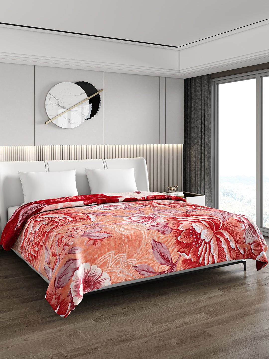 Printed Double Bed Reversible Blanket 2 Ply, 757 GSM, 4 kg (Super Star)