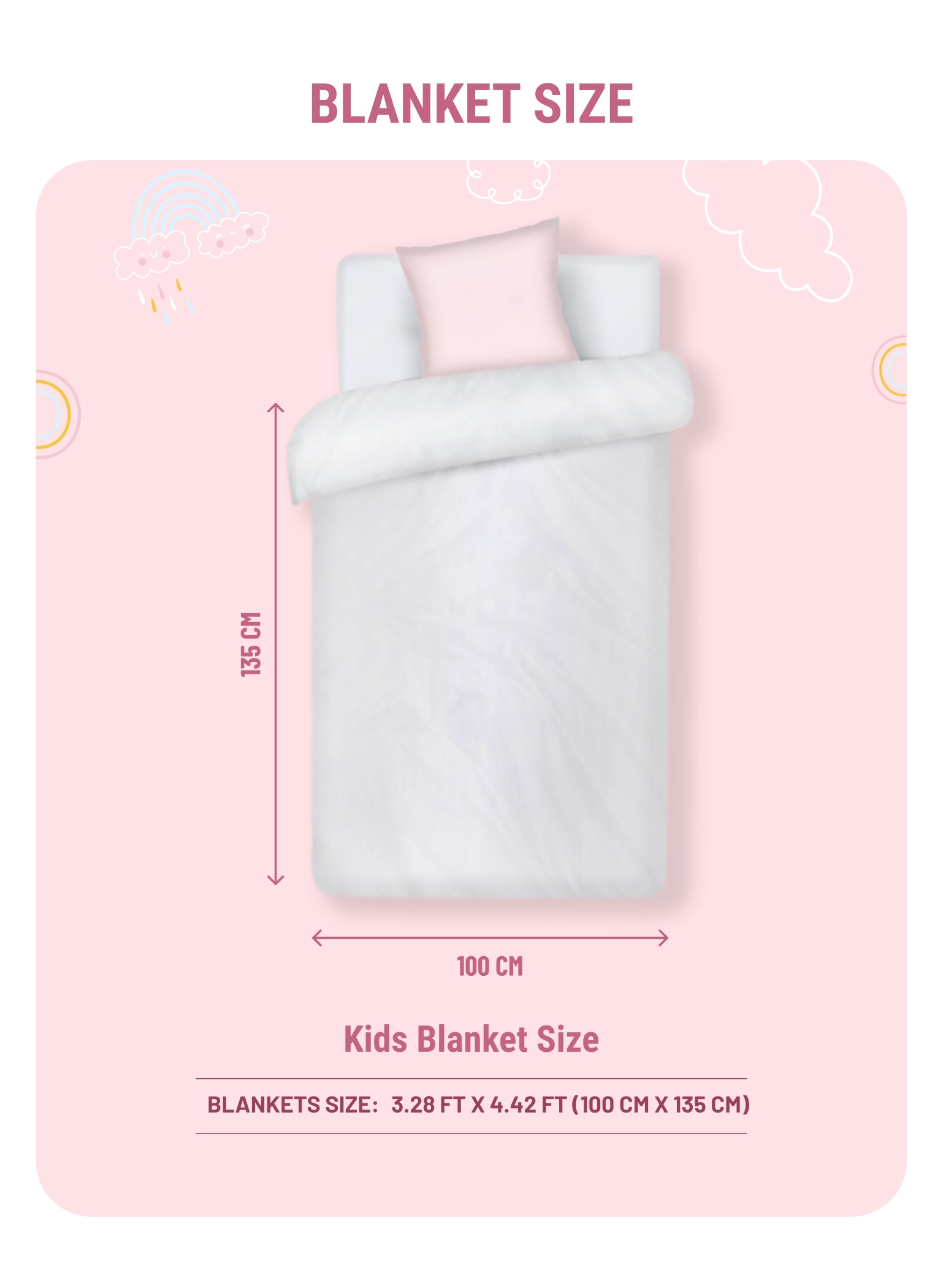 Printed Baby Blanket 2 Ply, 673 GSM, Weight 1 kg (Tinytots)