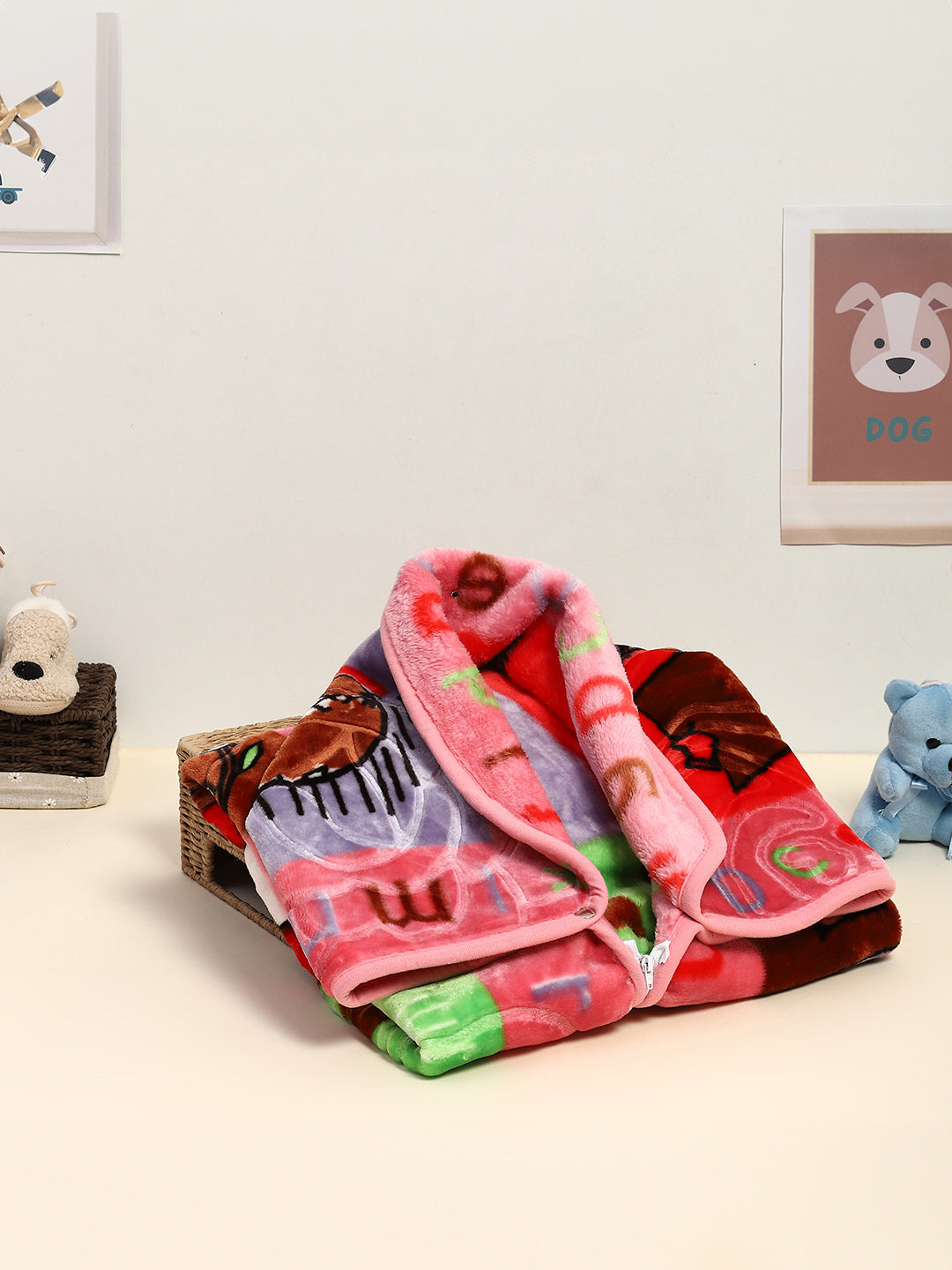 Printed Baby Blanket For Winter 1 Ply, 625 GSM, Weight 0.55 kg (Toddler)