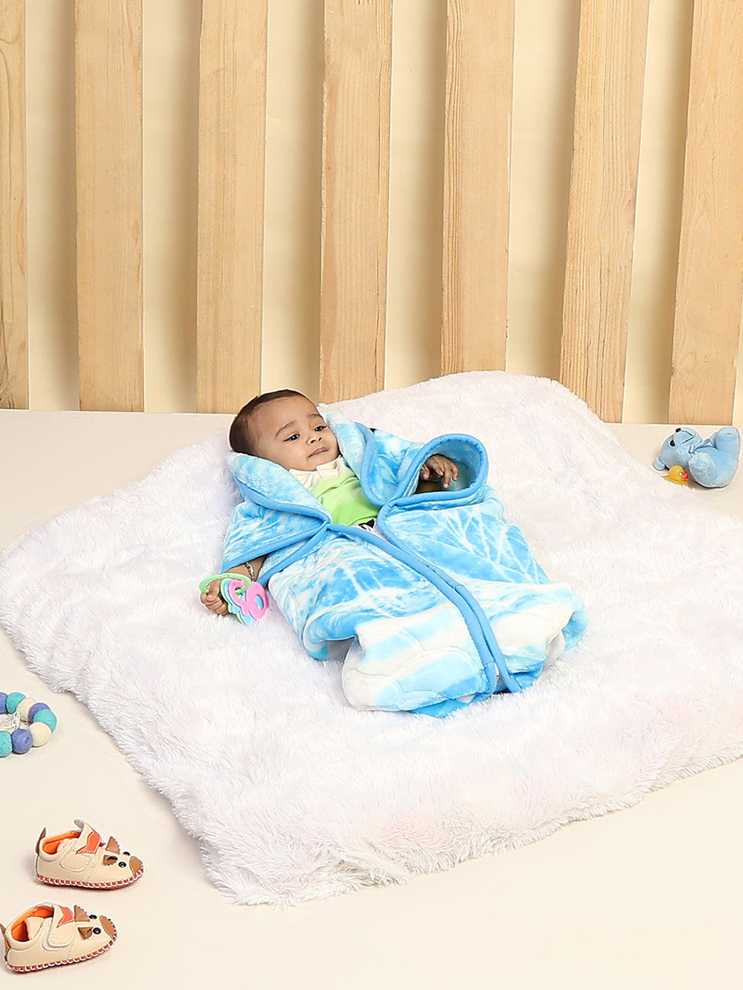 Printed Baby Blanket For Winter 1 Ply, 625 GSM, Weight 0.55 kg (Toddler)