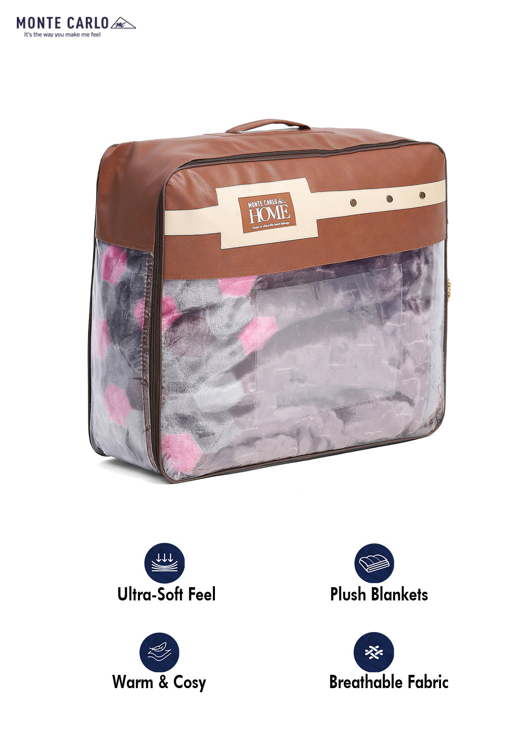 Printed Double Bed Reversible Blanket 2 Ply, 853 GSM, 4.5 kg (Tohfa)