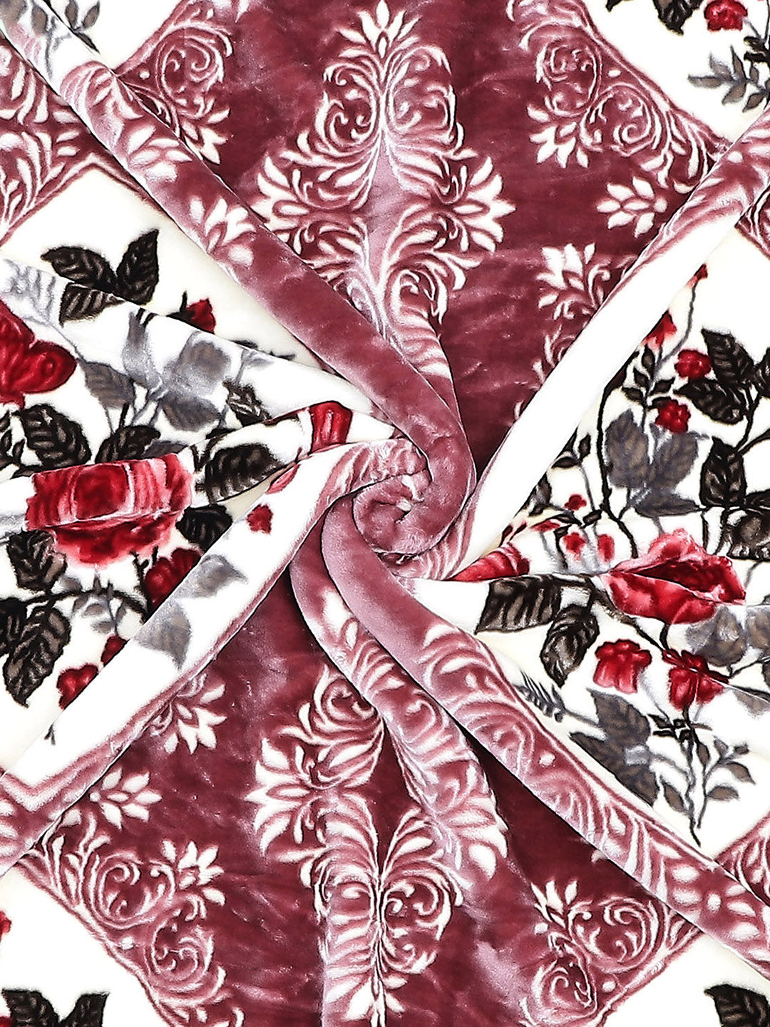 Printed Double Bed Reversible Blanket 2 Ply, 853 GSM, 4.5 kg (Tohfa)
