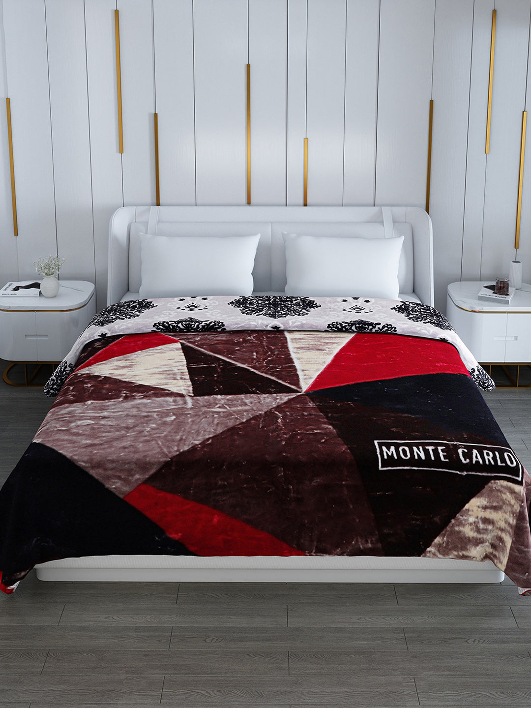 Printed Double Bed Blanket for Heavy Winter -2 Ply