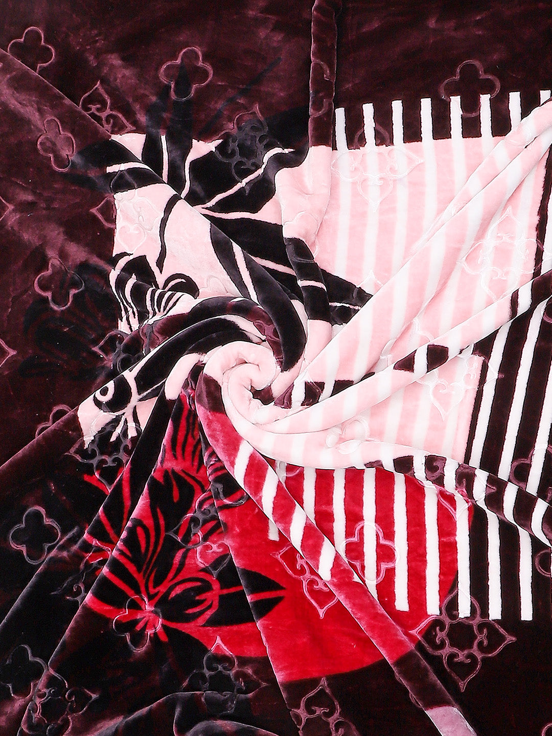 Printed Double Bed Reversible Blanket 2 Ply, 910 GSM, 4.8 kg (Vista)