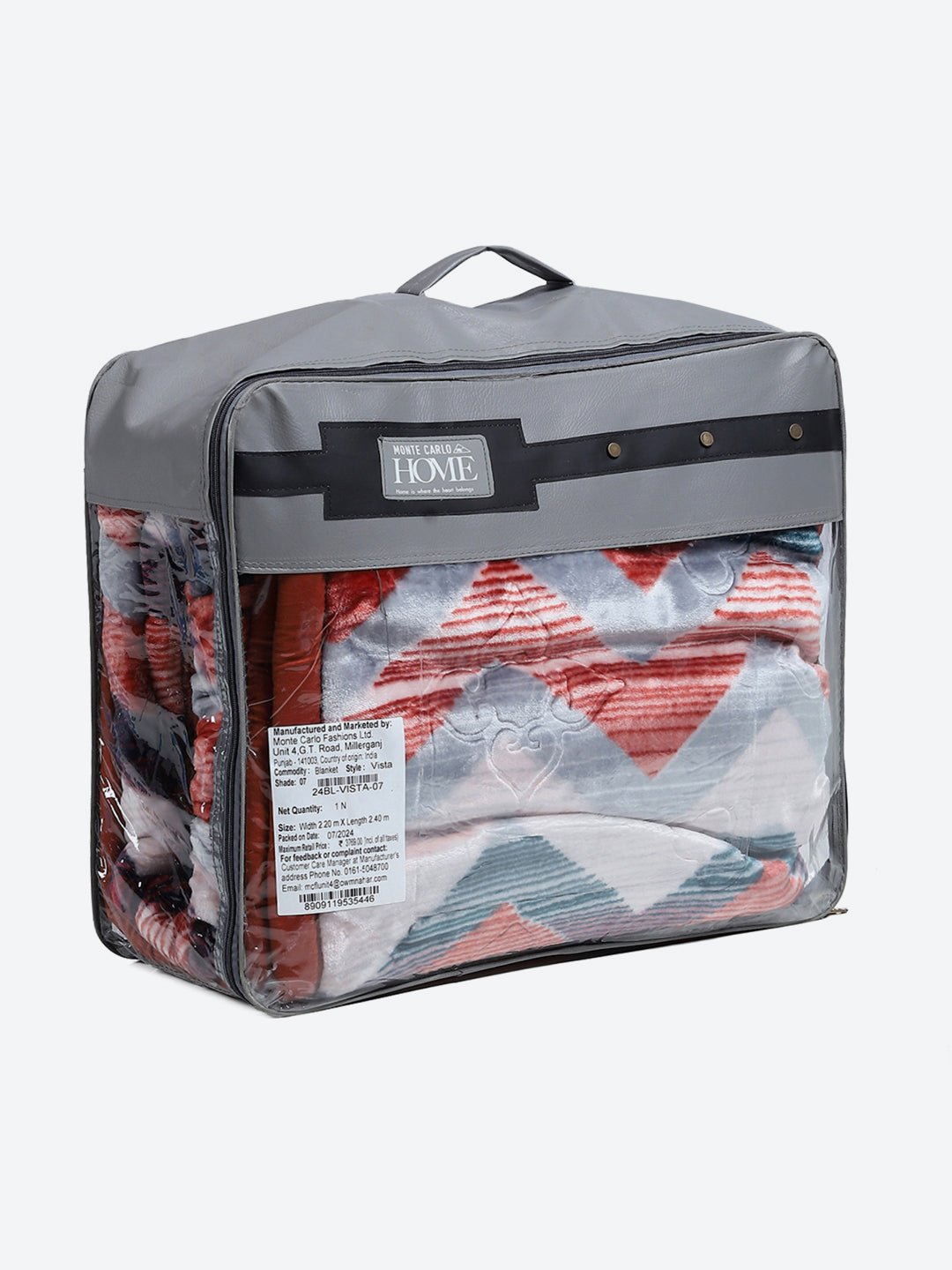 Printed Double Bed Reversible Blanket 2 Ply, 910 GSM, 4.8 kg (Vista)