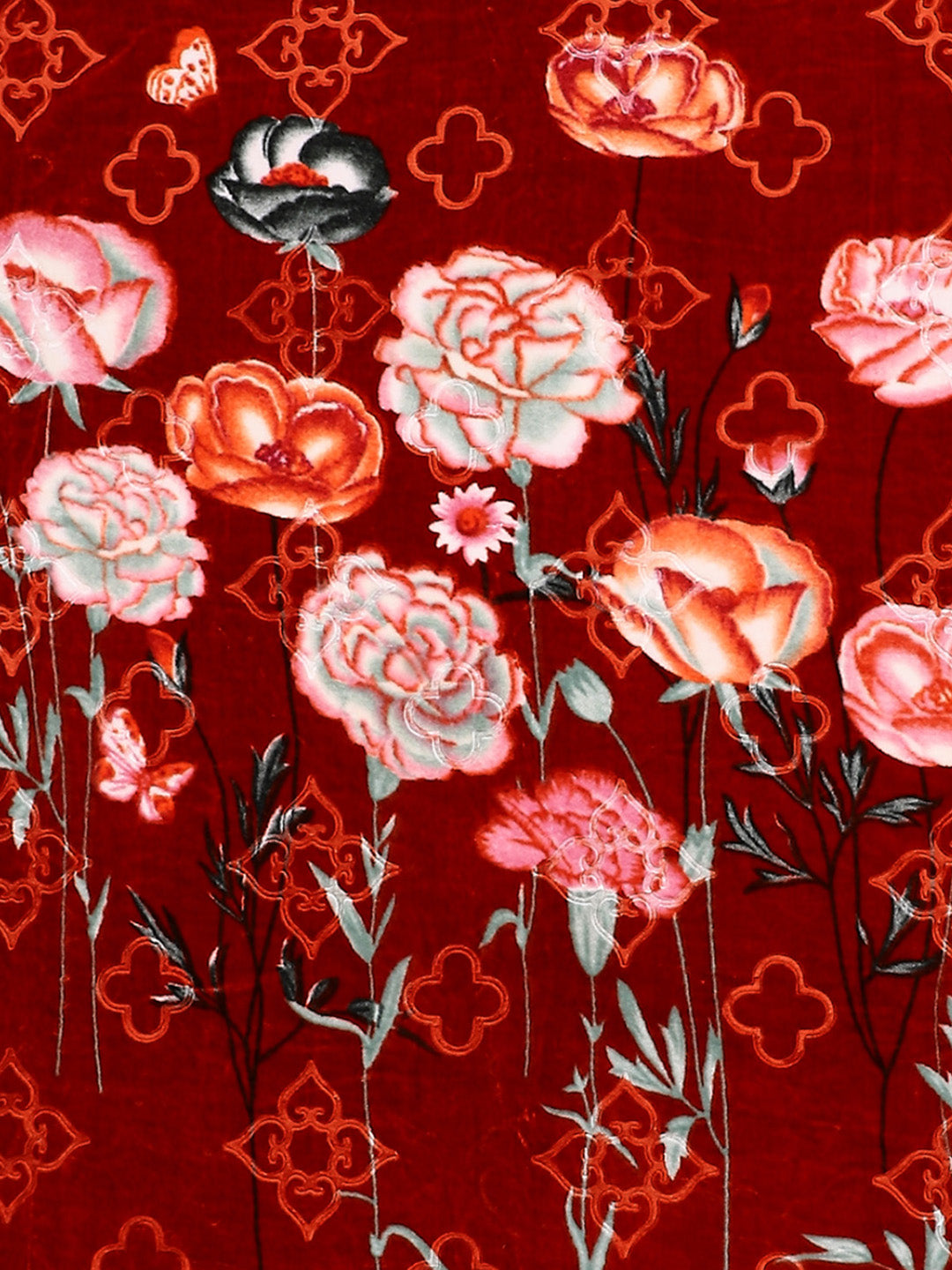 Printed Double Bed Reversible Blanket 2 Ply, 910 GSM, 4.8 kg (Vista)