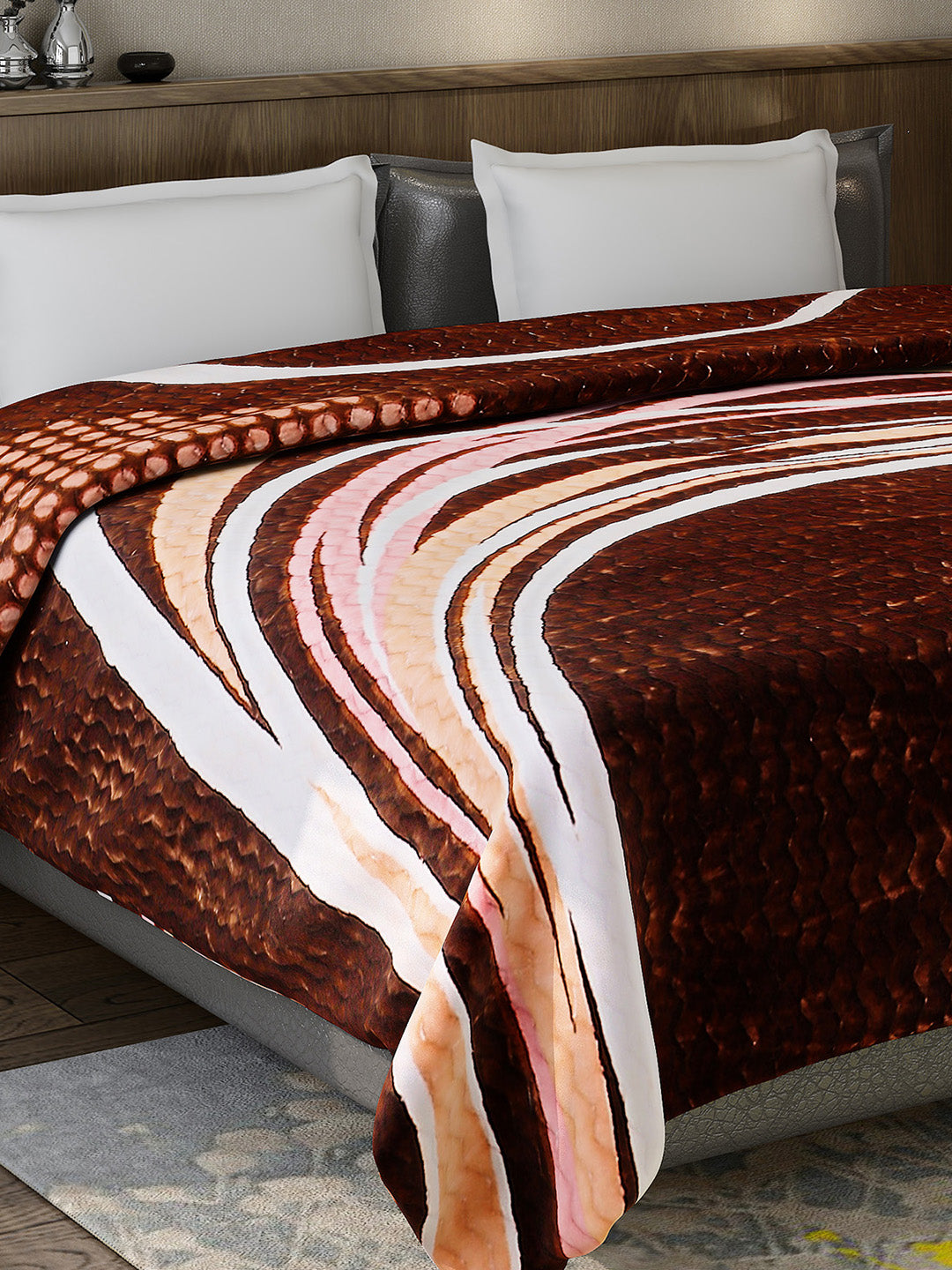Printed Double Bed 795 GSM Blanket for Heavy Winter -2 Ply (Weight 4.2 kg)