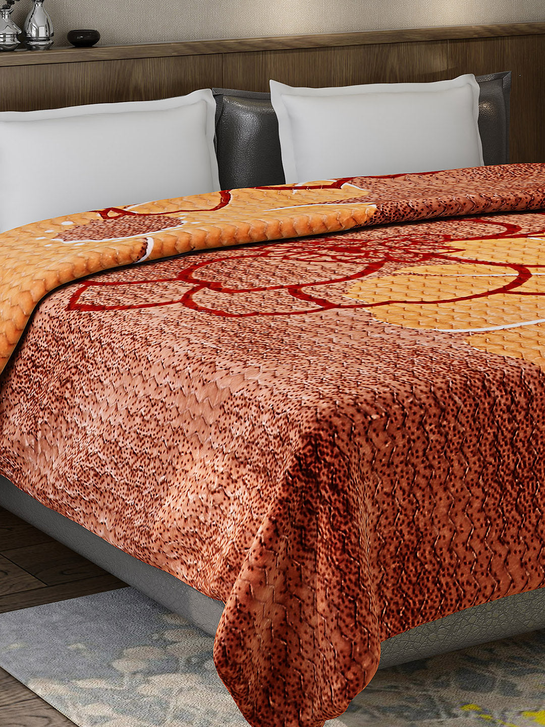 Printed Double Bed 795 GSM Blanket for Heavy Winter -2 Ply (Weight 4.2 kg)