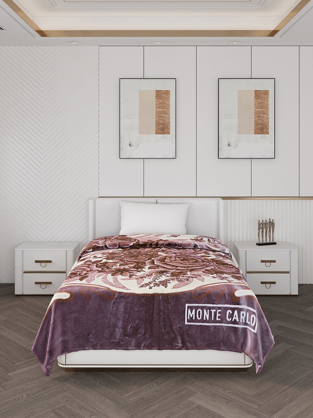 Printed Single Bed 1000 GSM Blanket for Heavy Winter -2 Ply (Weight 4 kg)