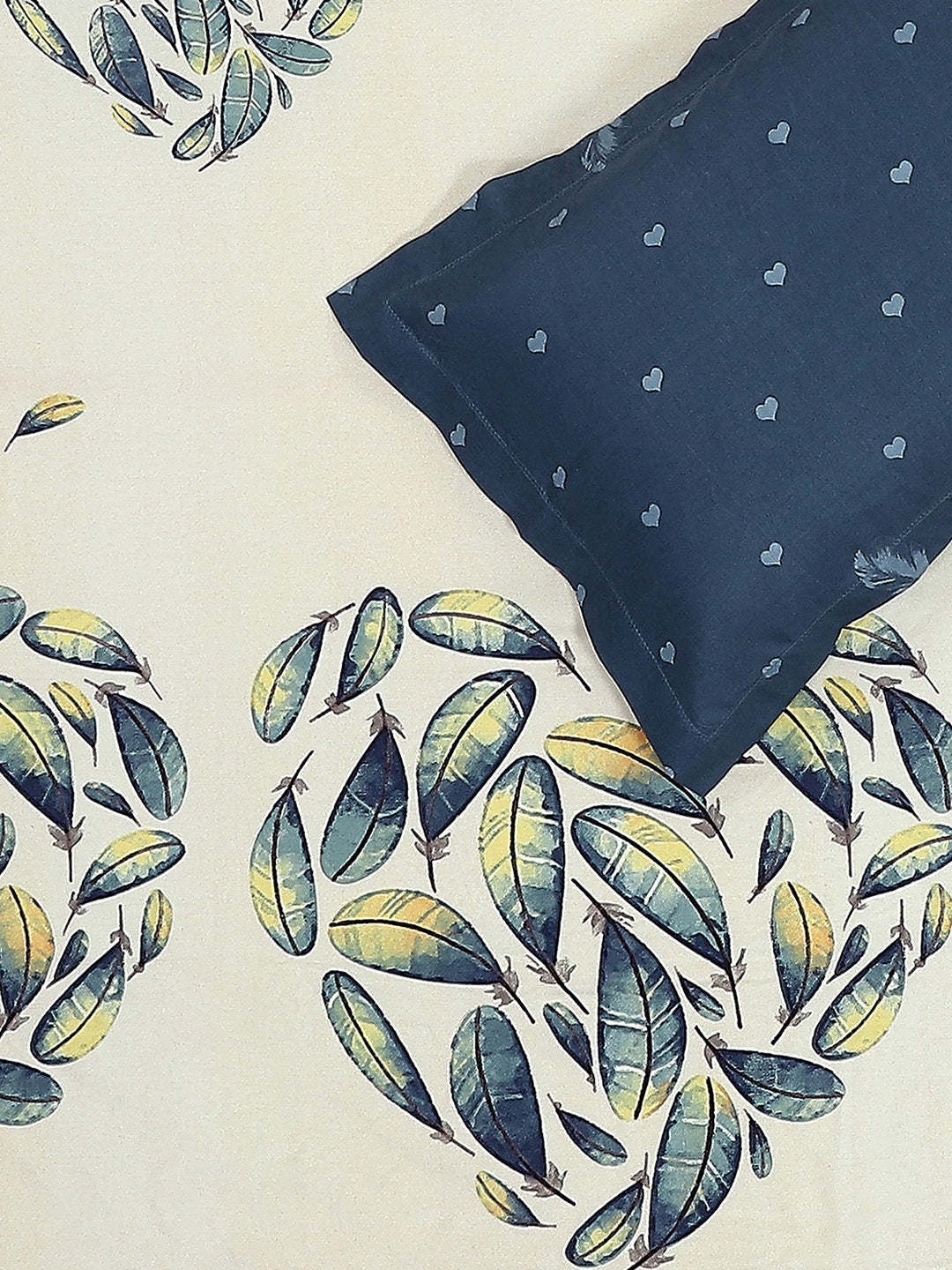 110 GSM Polyester Double Bed 1 Bedsheet with 2 Pillow Covers (Aromatic) - Updated - Updated - Updated