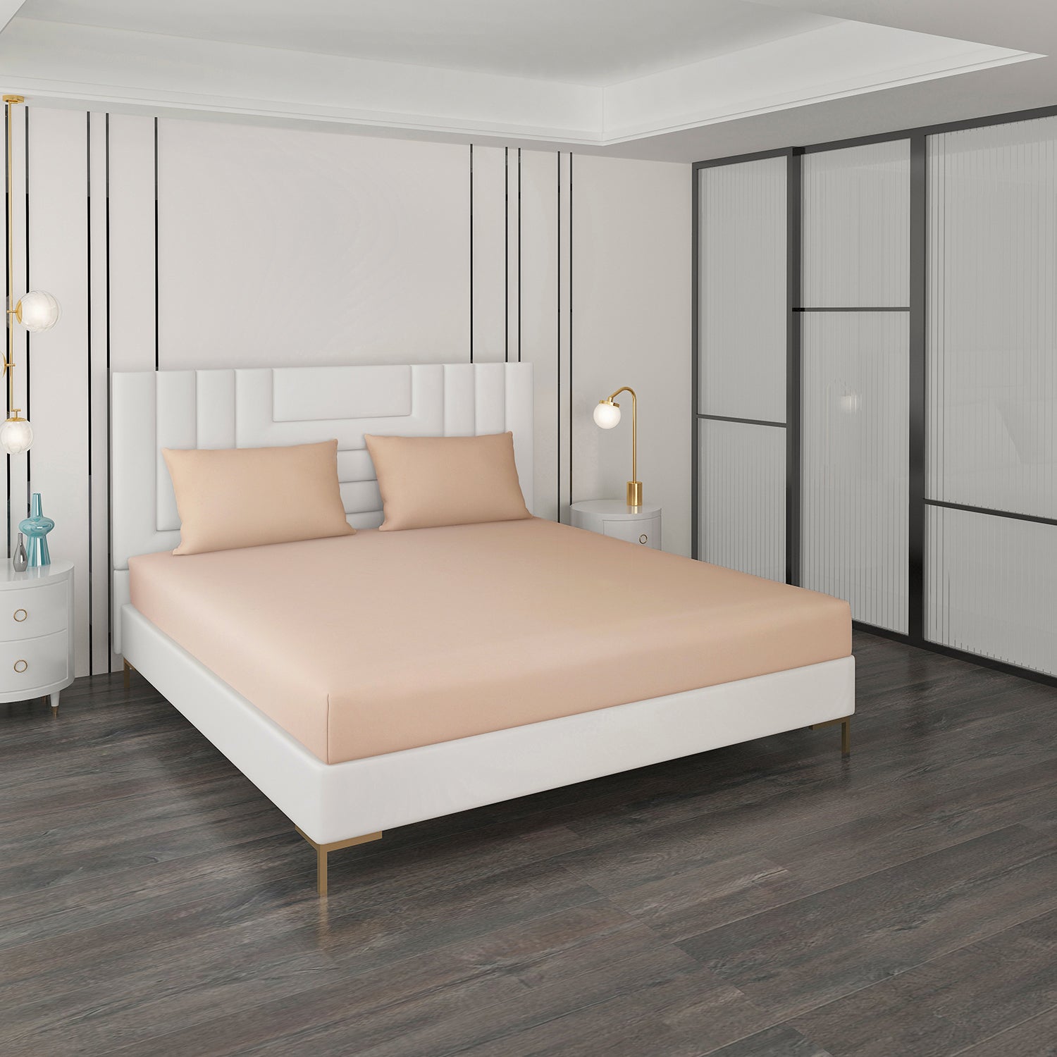 400 TC Cotton Double Bedsheet with 2 Pillow Covers