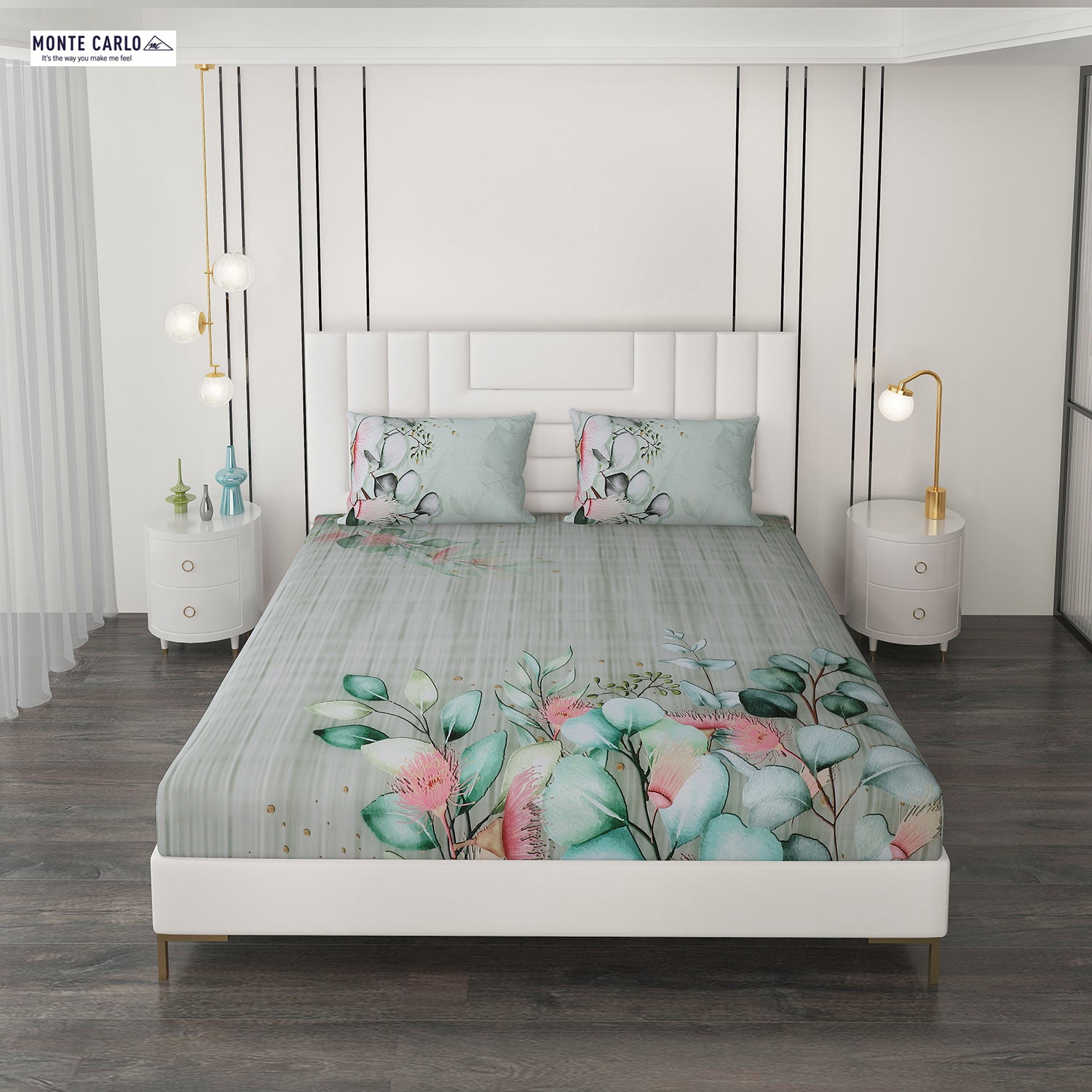 300 TC Cotton Double Bedsheet with 2 Pillow Covers