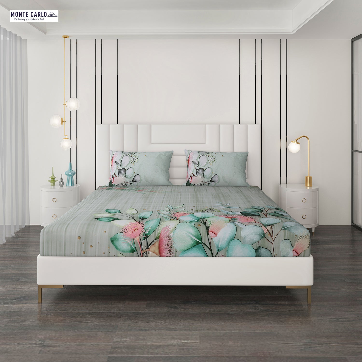 300 TC Cotton Double Bedsheet with 2 Pillow Covers