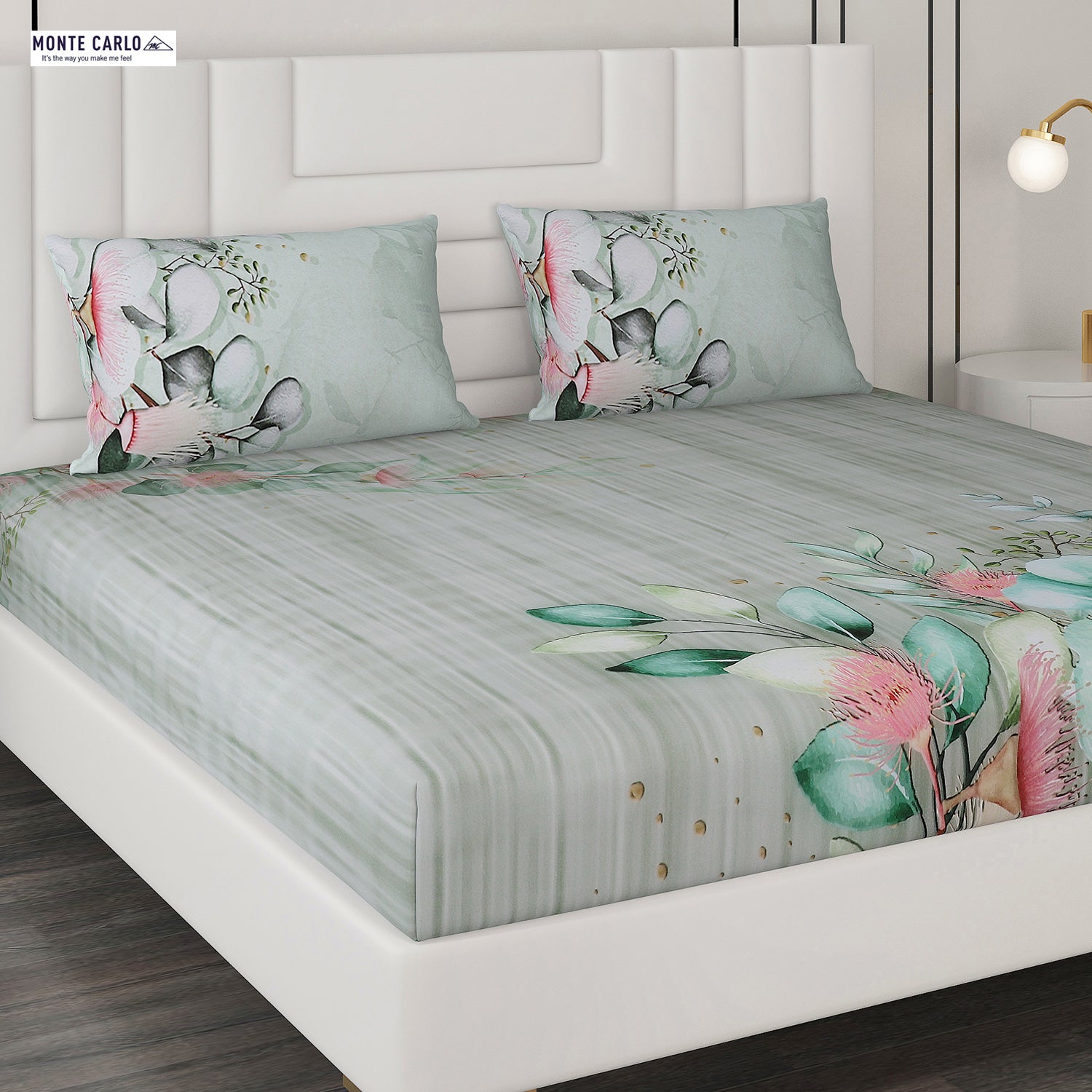 300 TC Cotton Double Bedsheet with 2 Pillow Covers