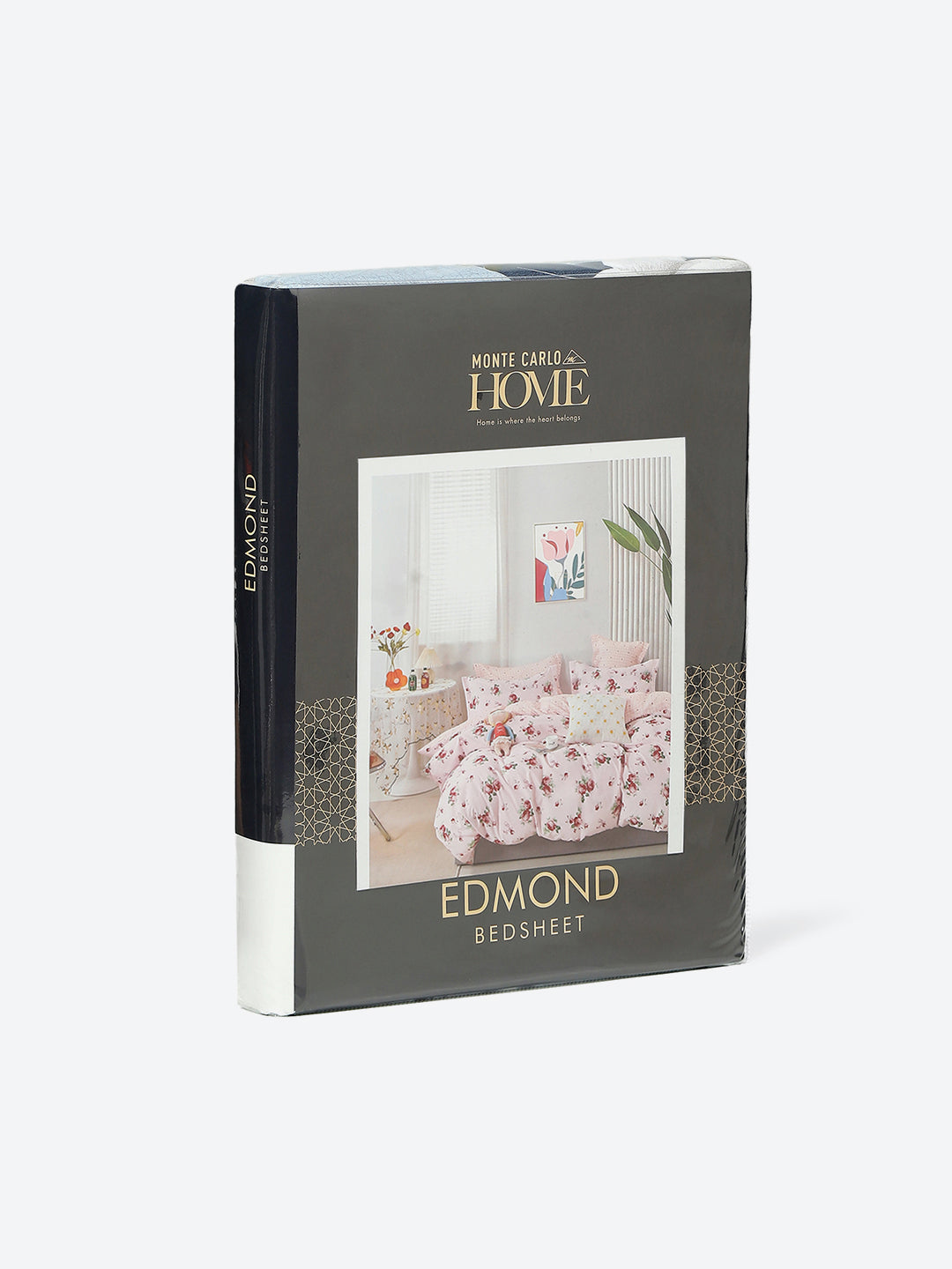 130 GSM Polyester Double Bed 1 Bedsheet with 2 Pillow Covers (Edmond)