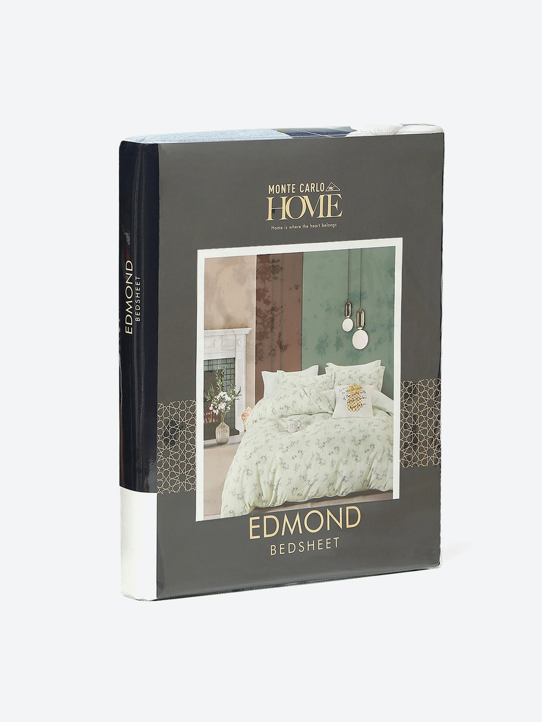 130 GSM Polyester Double Bed 1 Bedsheet with 2 Pillow Covers (Edmond)