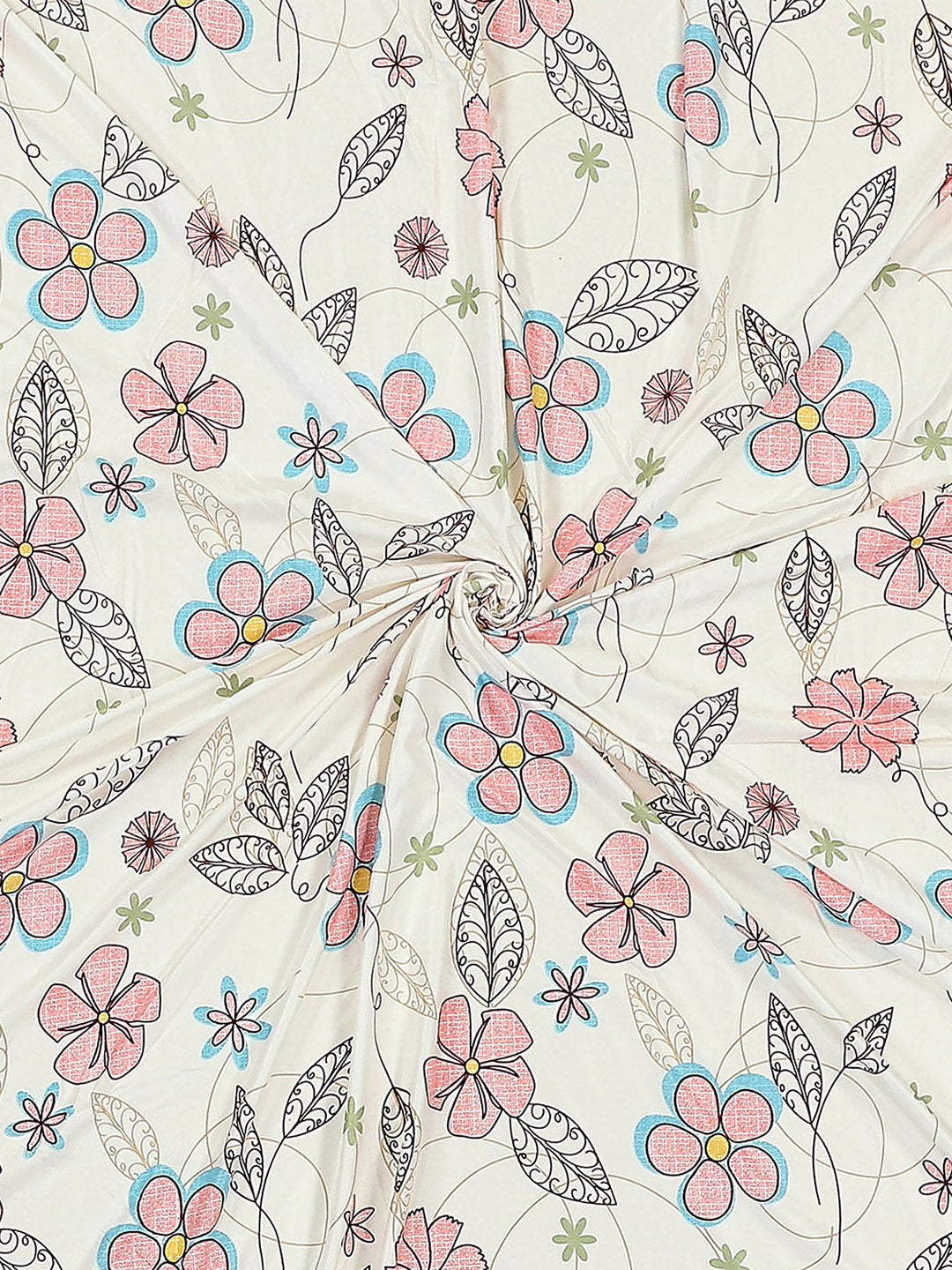 130 GSM Polyester Double Bed 1 Bedsheet with 2 Pillow Covers (Edmond)