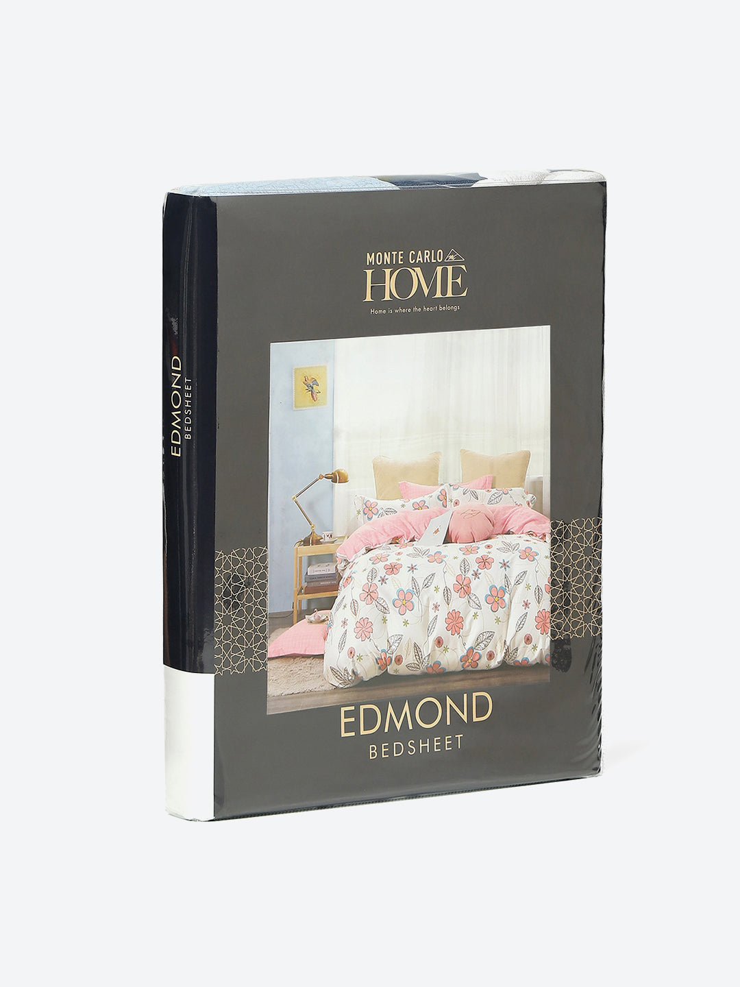 130 GSM Polyester Double Bed 1 Bedsheet with 2 Pillow Covers (Edmond)