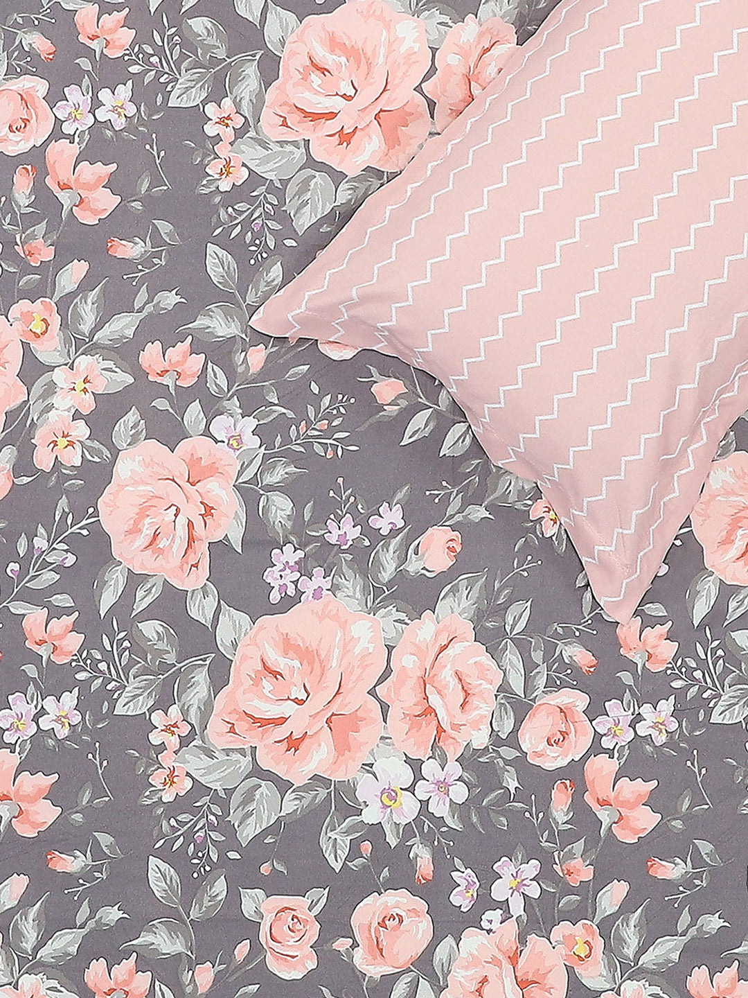 130 GSM Polyester Double Bed 1 Bedsheet with 2 Pillow Covers (Edmond)