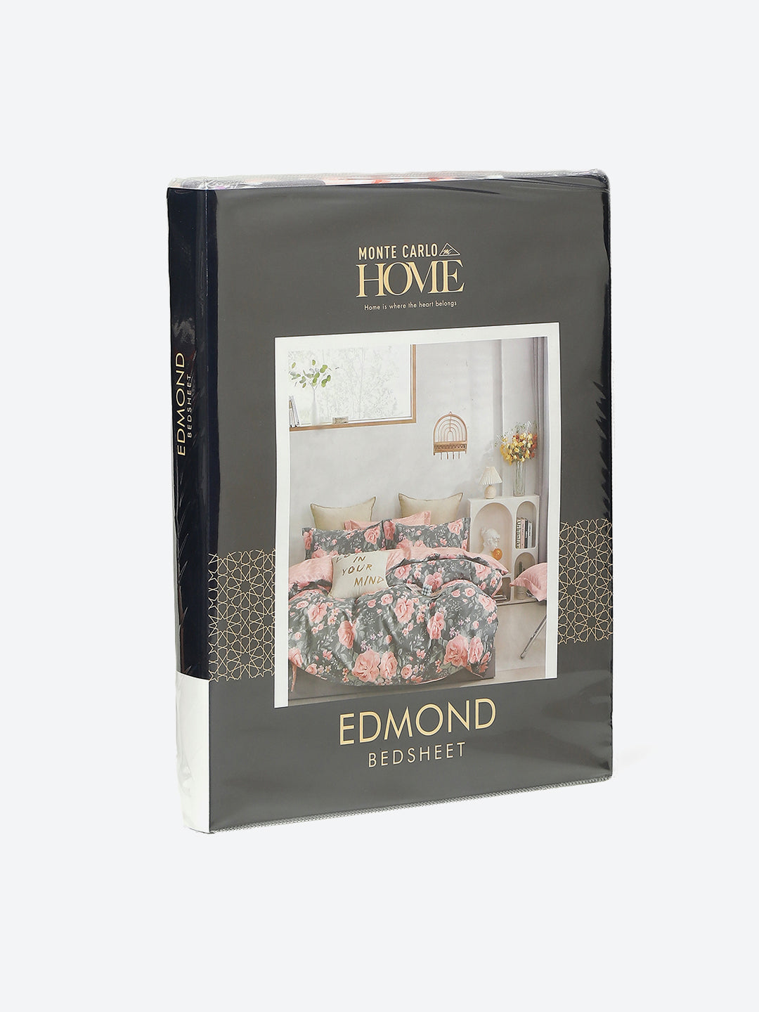 130 GSM Polyester Double Bed 1 Bedsheet with 2 Pillow Covers (Edmond)