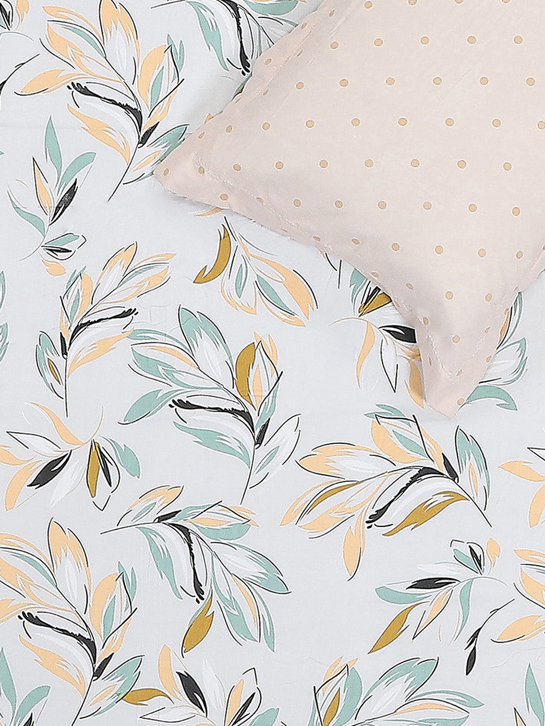 130 GSM Polyester Double Bed 1 Bedsheet with 2 Pillow Covers (Edmond)