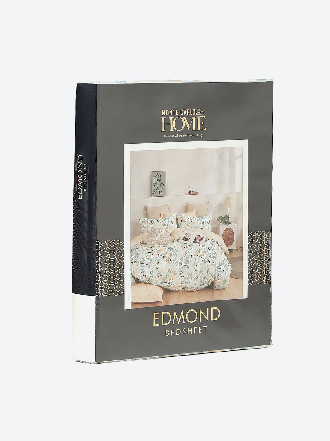 130 GSM Polyester Double Bed 1 Bedsheet with 2 Pillow Covers (Edmond)