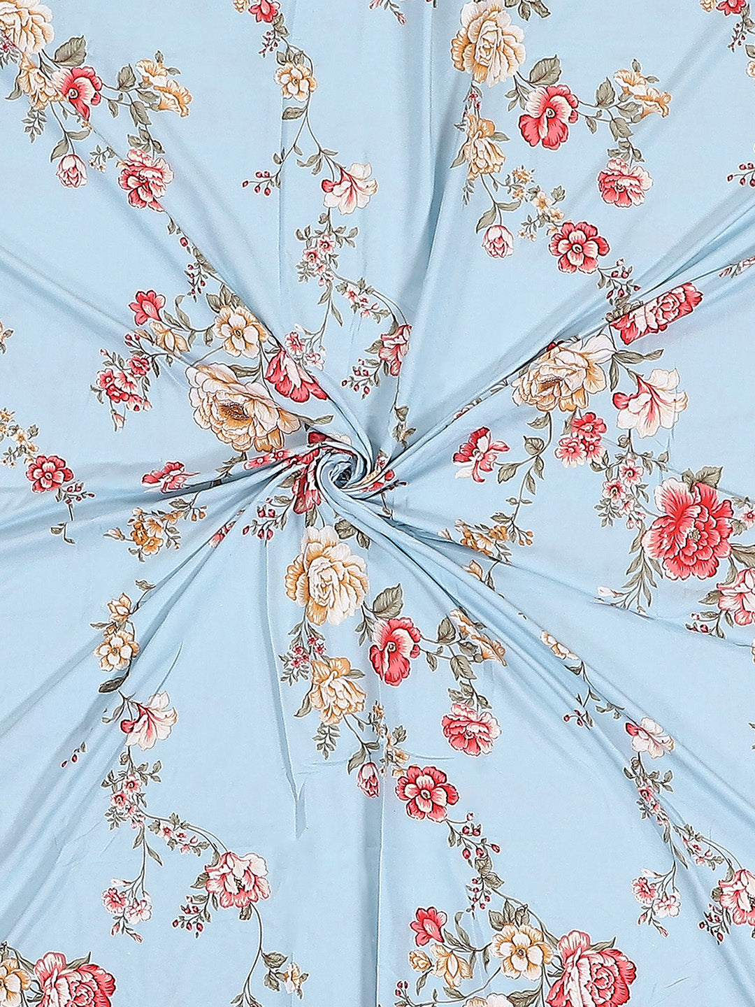 130 GSM Polyester Double Bed 1 Bedsheet with 2 Pillow Covers (Edmond)