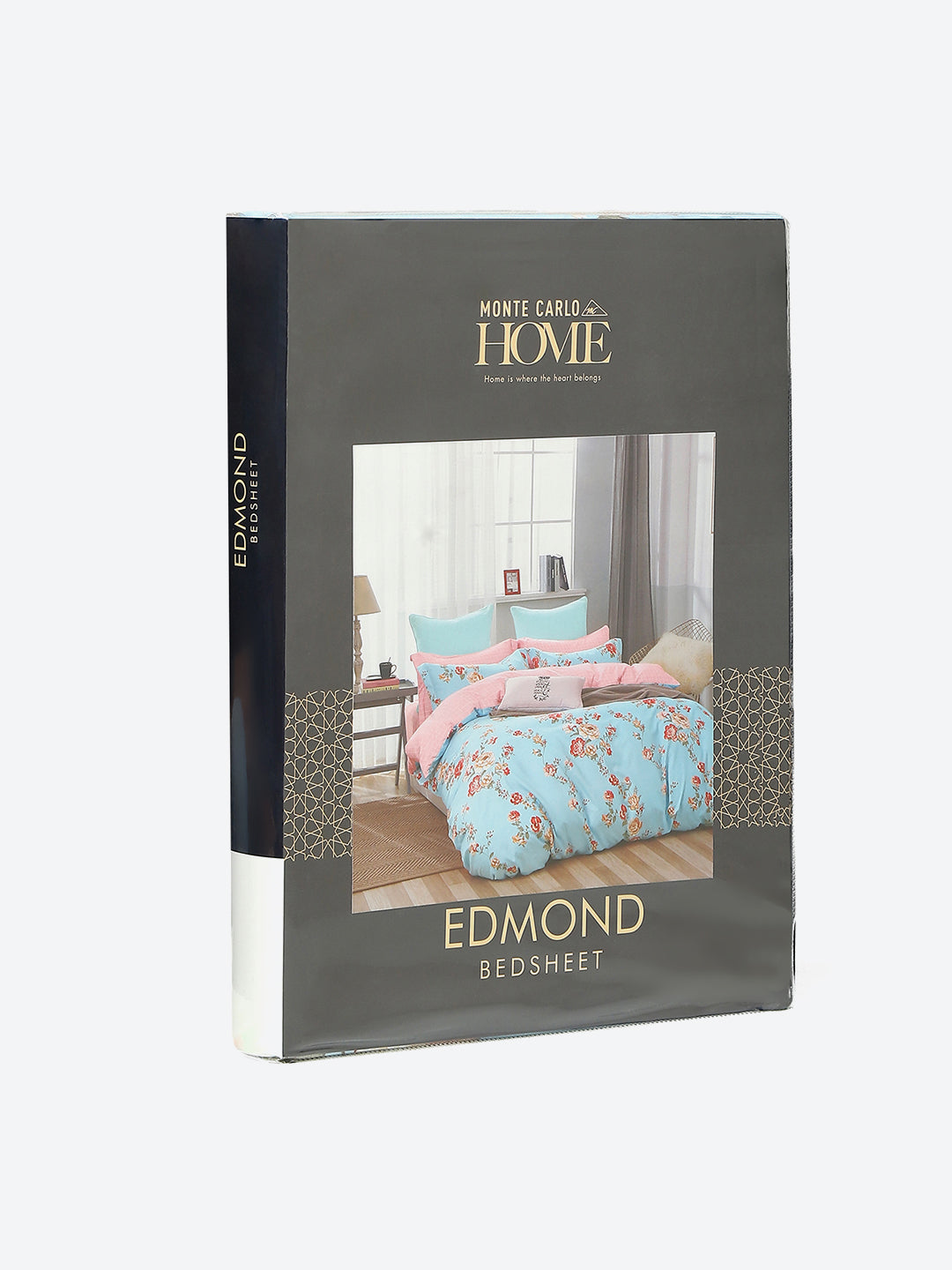 130 GSM Polyester Double Bed 1 Bedsheet with 2 Pillow Covers (Edmond)