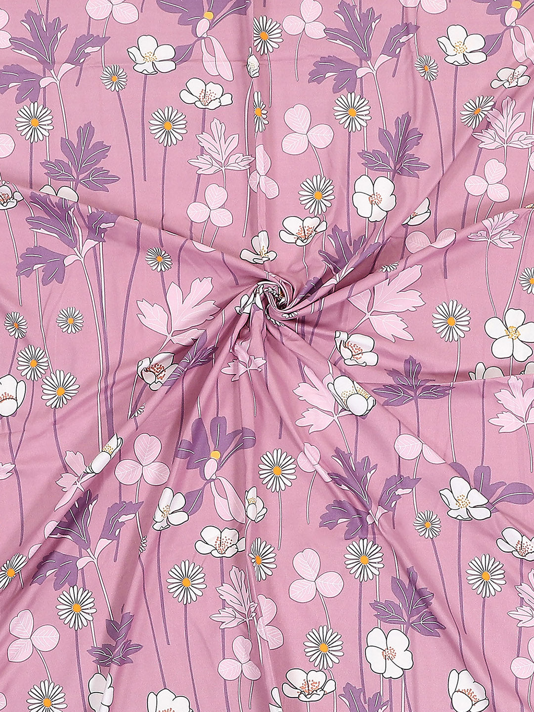 130 GSM Polyester Double Bed 1 Bedsheet with 2 Pillow Covers (Edmond)