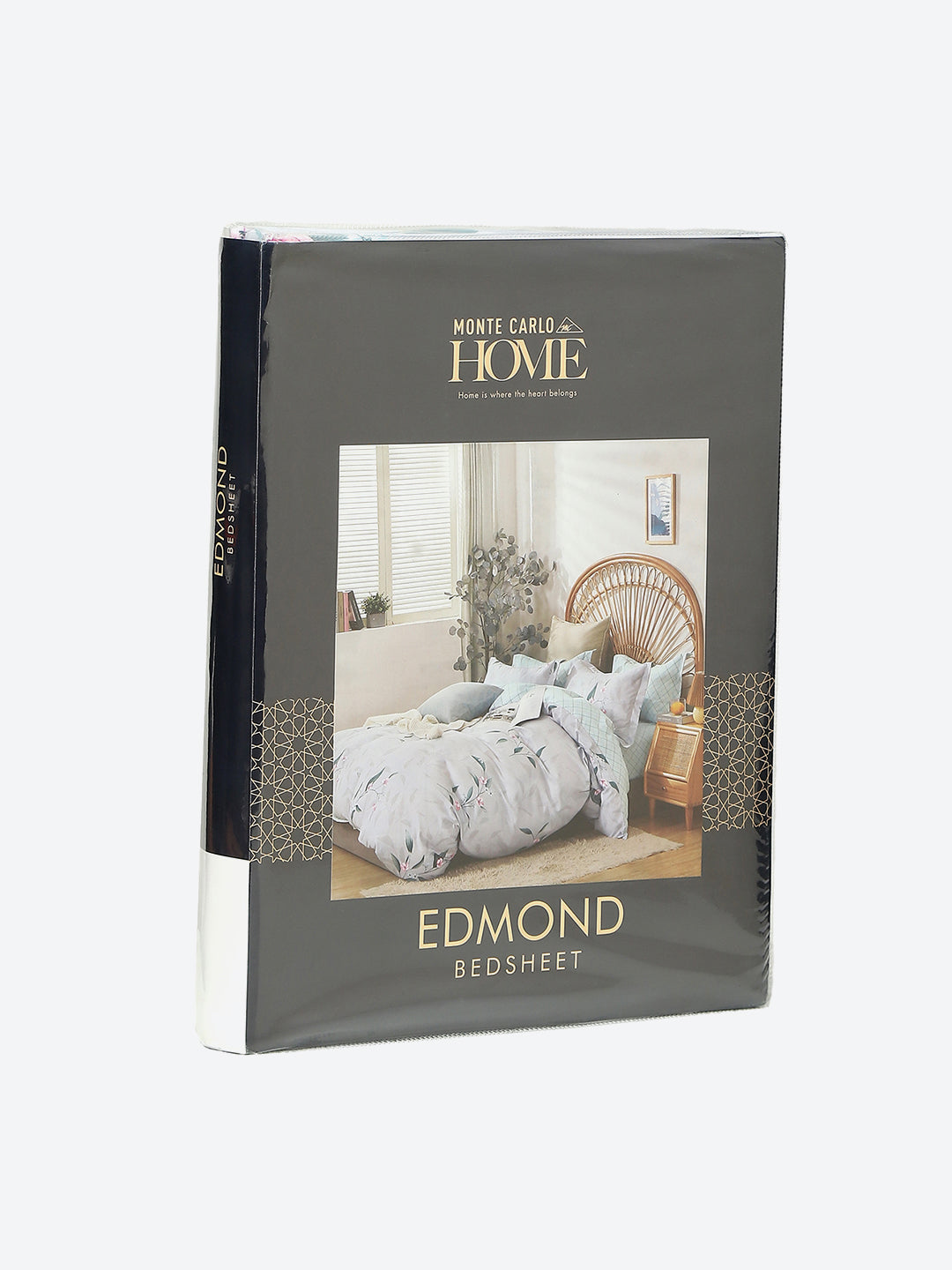 130 GSM Polyester Double Bed 1 Bedsheet with 2 Pillow Covers (Edmond)