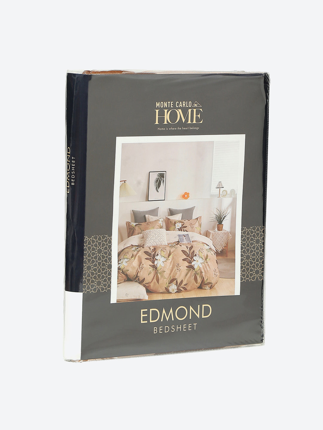 130 GSM Polyester Double Bed 1 Bedsheet with 2 Pillow Covers (Edmond)