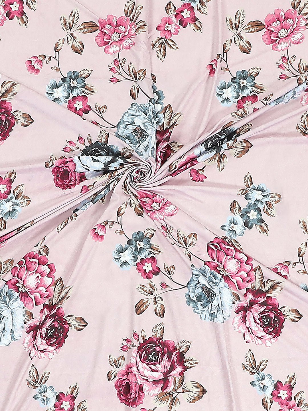 130 GSM Polyester Double Bed 1 Bedsheet with 2 Pillow Covers (Edmond)