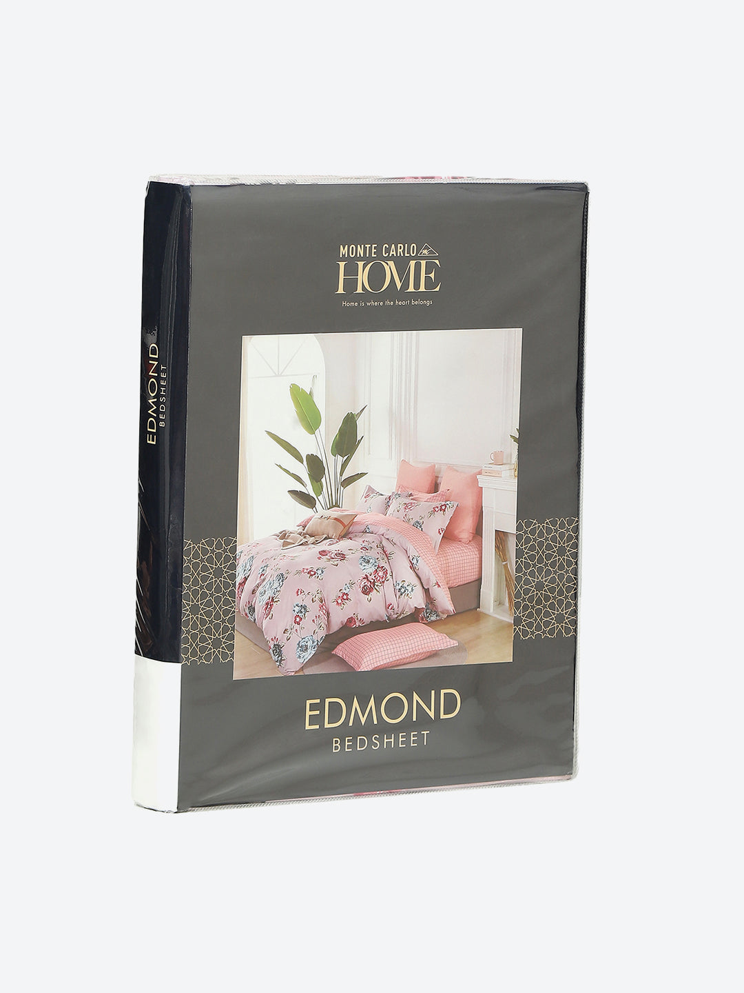 130 GSM Polyester Double Bed 1 Bedsheet with 2 Pillow Covers (Edmond)