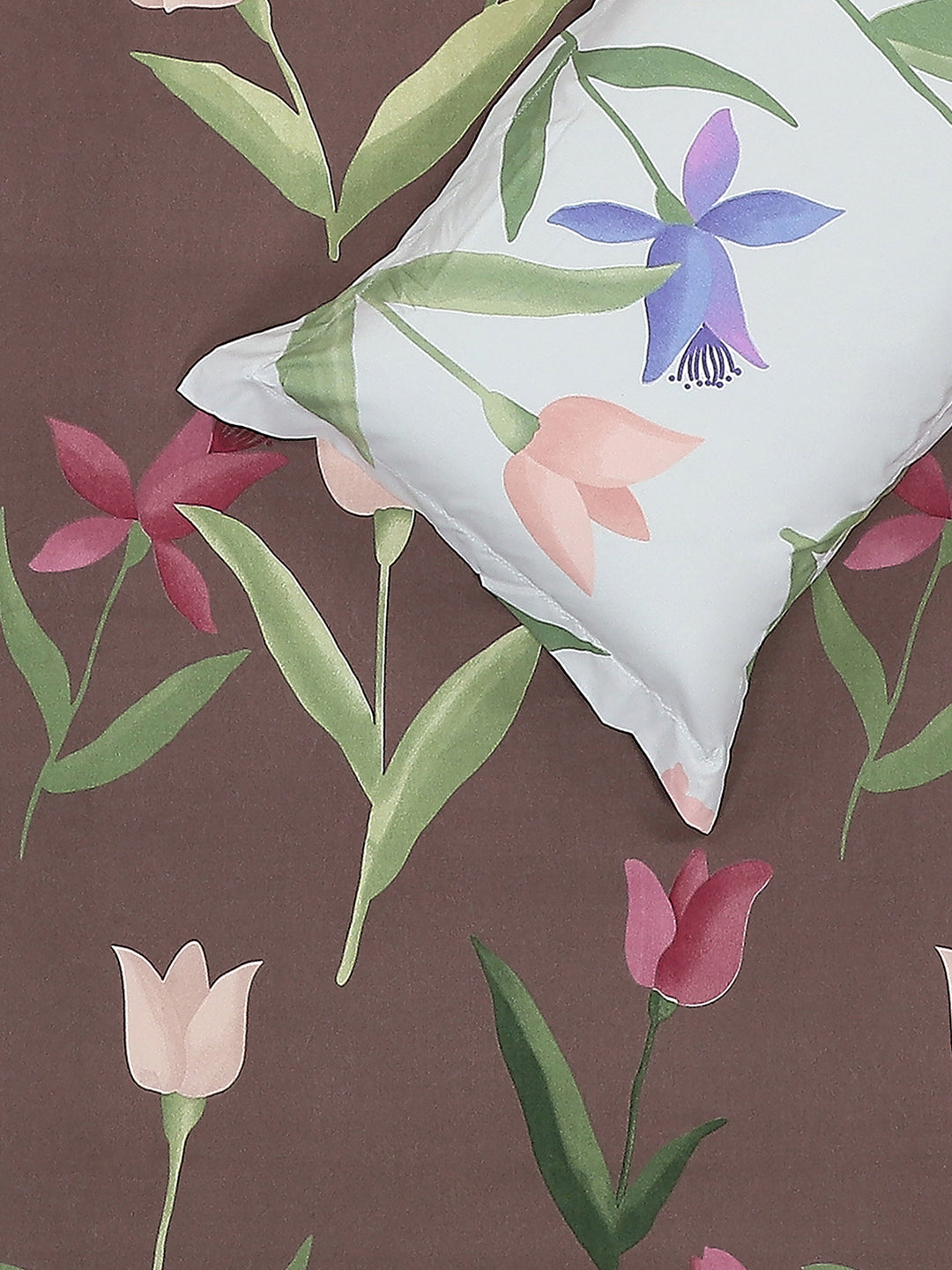 130 GSM Polyester Double Bed 1 Bedsheet with 2 Pillow Covers (Edmond)