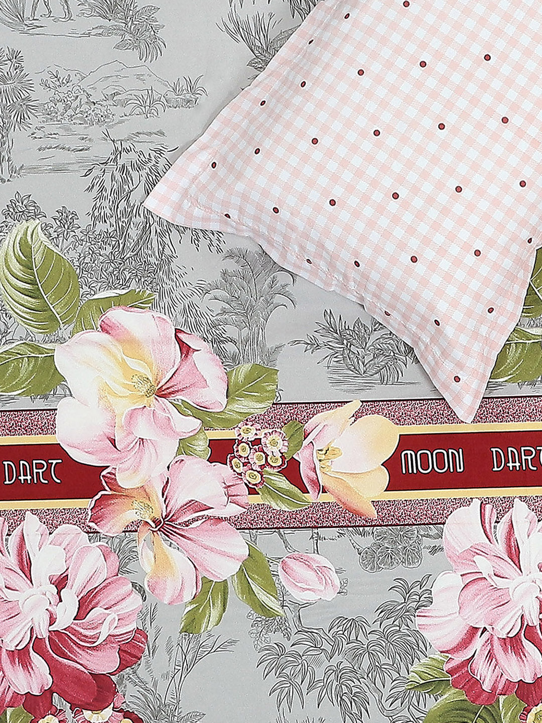 130 GSM Polyester Double Bed 1 Bedsheet with 2 Pillow Covers (Edmond)