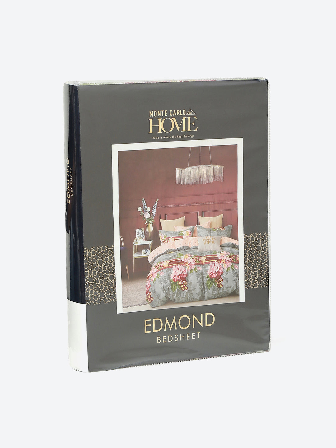 130 GSM Polyester Double Bed 1 Bedsheet with 2 Pillow Covers (Edmond)