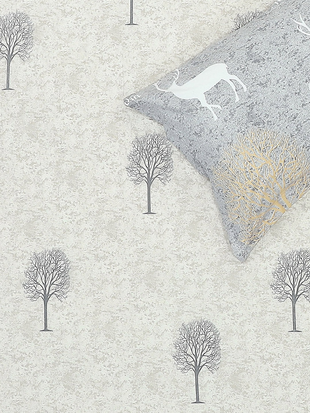 130 GSM Polyester Double Bed 1 Bedsheet with 2 Pillow Covers (Edmond)