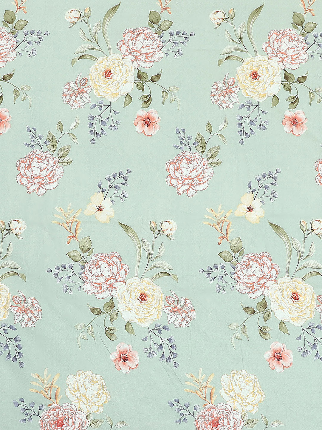 130 GSM Polyester Double Bed 1 Bedsheet with 2 Pillow Covers (Edmond)