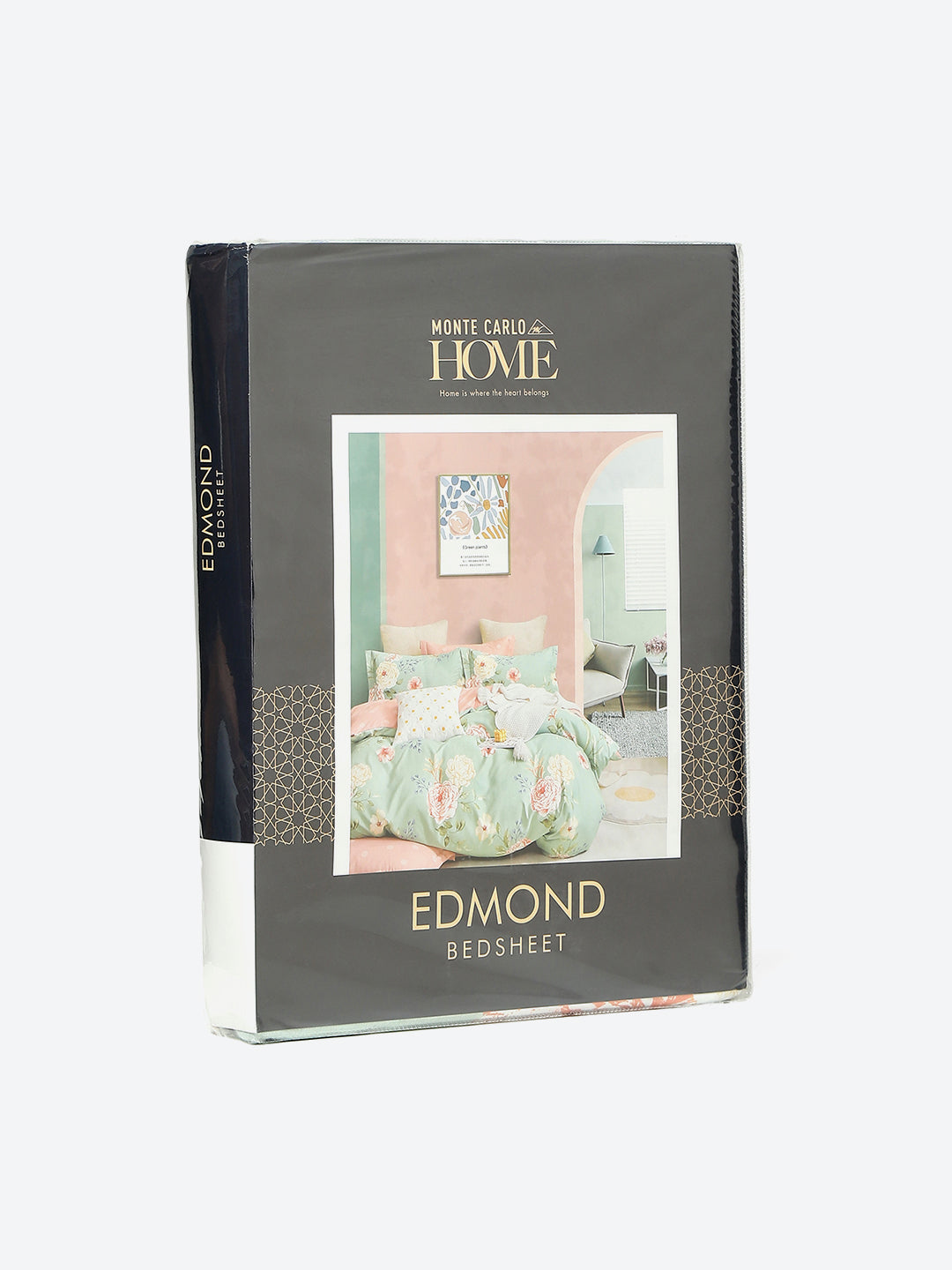 130 GSM Polyester Double Bed 1 Bedsheet with 2 Pillow Covers (Edmond)