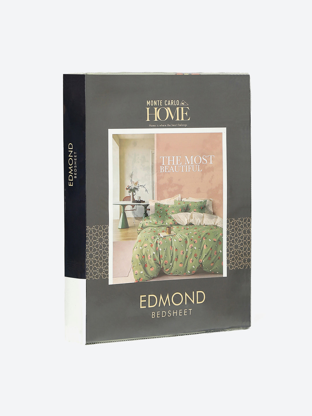 130 GSM Polyester Double Bed 1 Bedsheet with 2 Pillow Covers (Edmond)