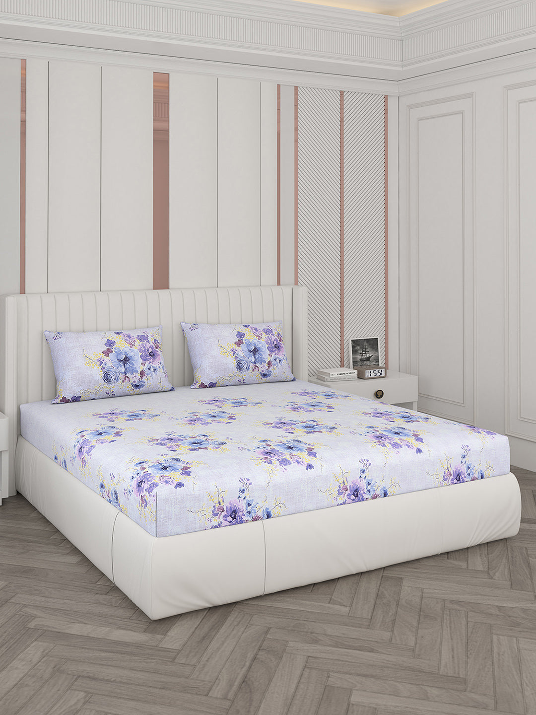 104 TC Cotton Double Bedsheet with 2 Pillow Covers - Updated - Updated