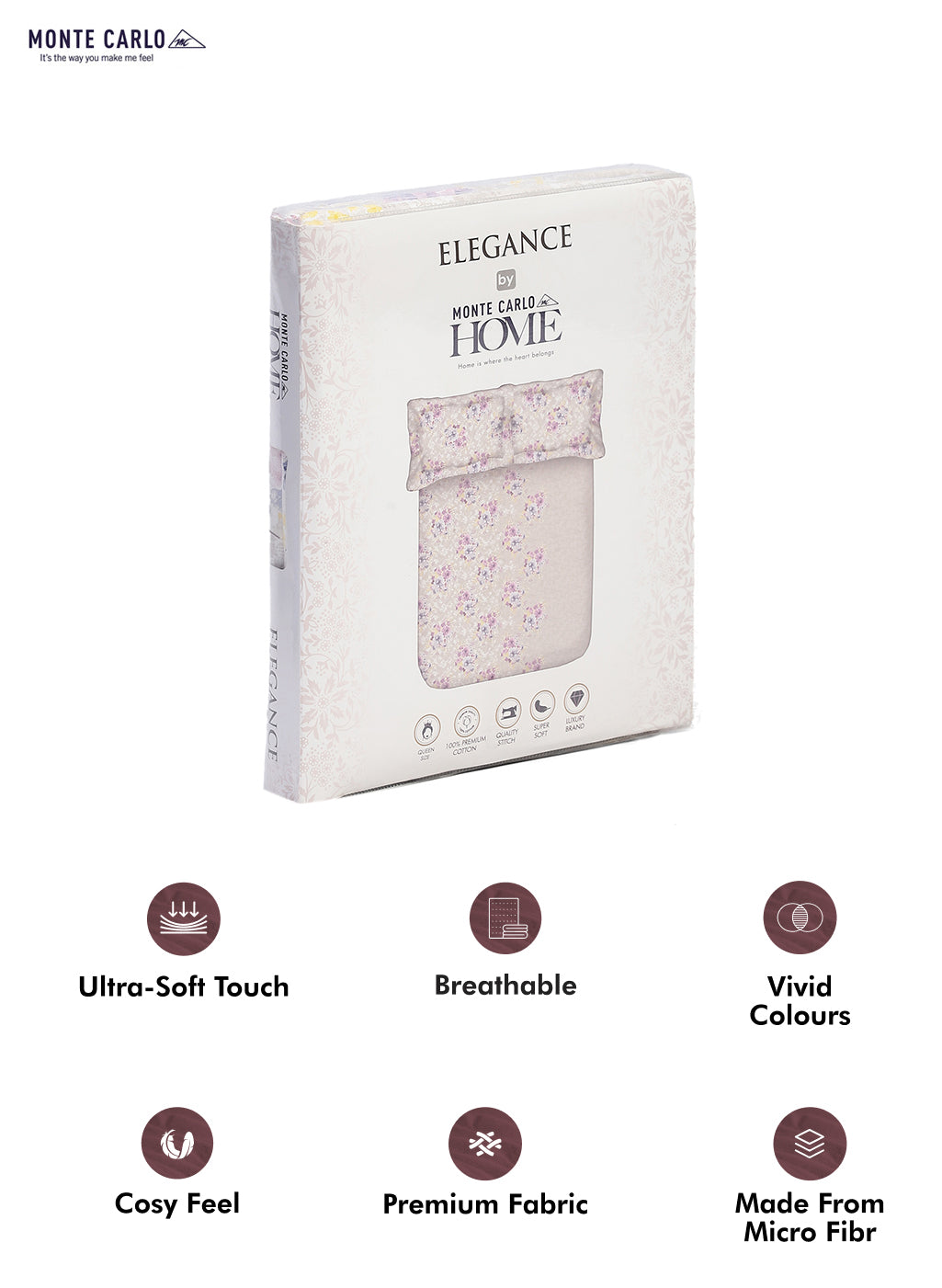 104 TC Cotton Double Bedsheet with 2 Pillow Covers - Updated - Updated