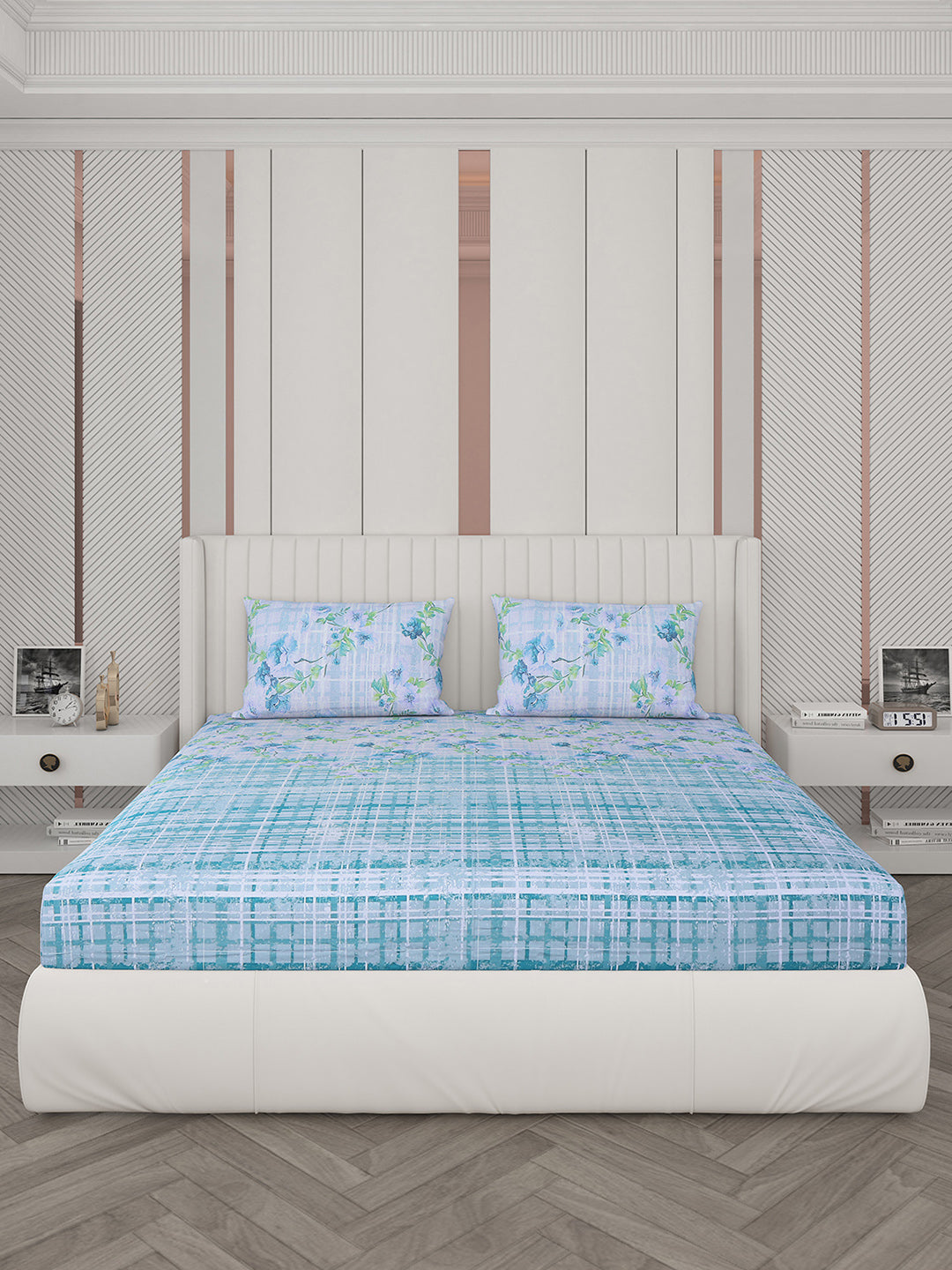 104 TC Cotton Double Bedsheet with 2 Pillow Covers - Updated - Updated - Updated