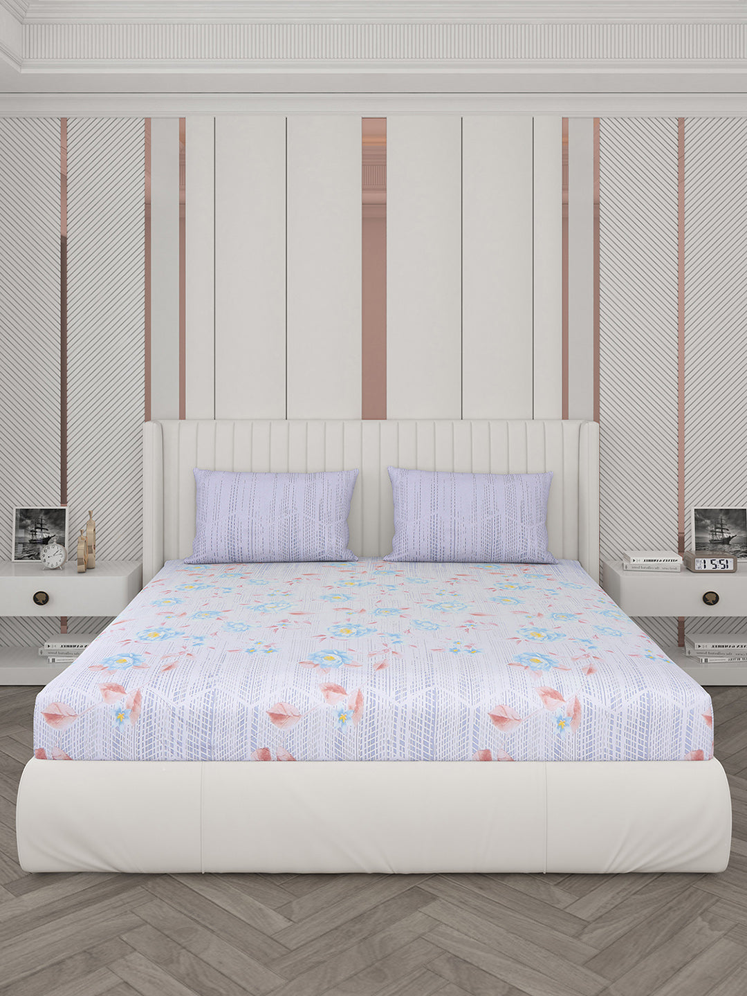 104 TC Cotton Double Bedsheet with 2 Pillow Covers - Updated - Updated - Updated