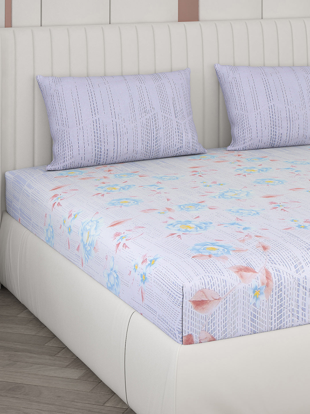 104 TC Cotton Double Bedsheet with 2 Pillow Covers - Updated - Updated - Updated